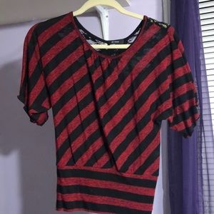 Black and red blouse